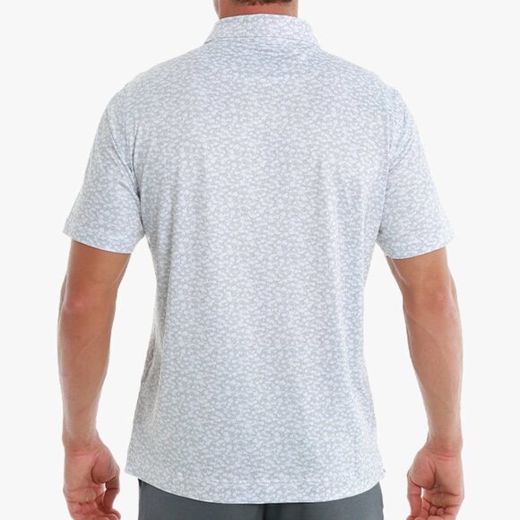 VRST Men's Gravel Pattern Print Golf Polo - Picture 2 of 11